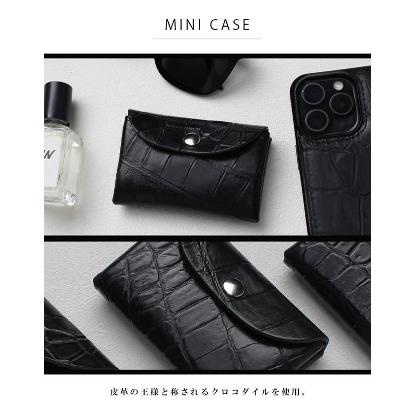 クロコダイル クロコ コインケース カードケース 日本製 ミニ