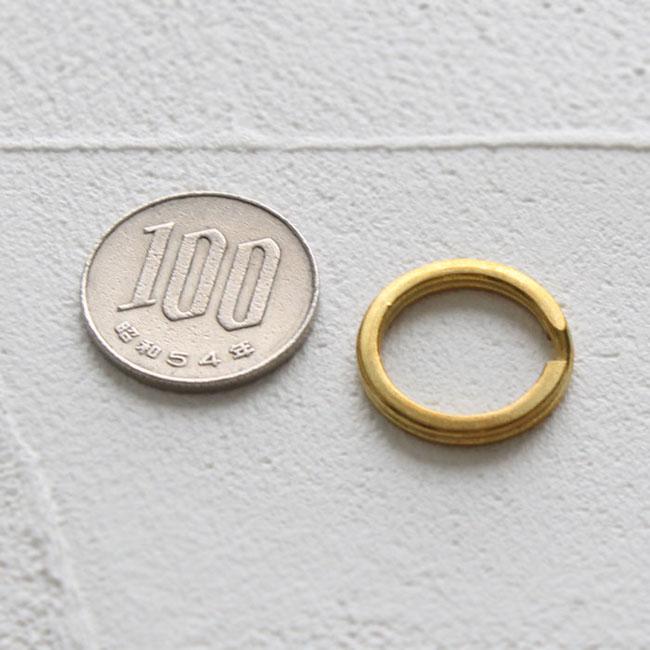 二重リング 真鍮 ブラス 外径2cm 20mm 2個 ゴールド リング 平形 平