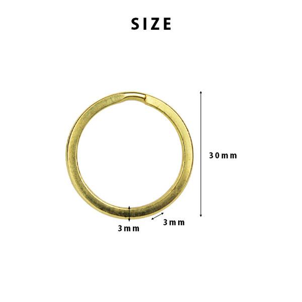 二重リング 真鍮 ブラス 外径3cm 30mm 2個 ゴールド リング 平形
