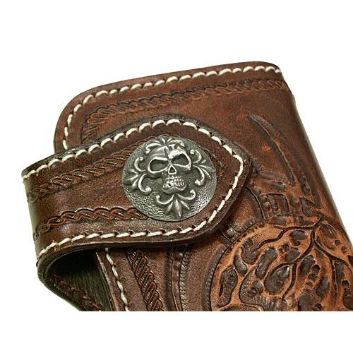 メタルコンチョ スカルコンチョ ねじ式コンチョ ボタン ドクロ 髑髏