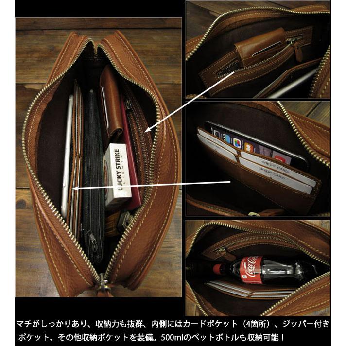 メンズ 本革／レザー クラッチバッグ セカンドバッグ ハンドバッグ