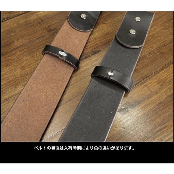 ホーウィン社製クロムエクセルレザー 完全オーダーメイドベルト！ メンズ ベルト 本革 Horween ハンドメイド ブラウン/ブラック　(ID horweenbelt_t57)｜wild-hearts｜07