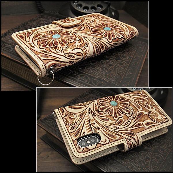 本革 Iphoneケース スマホケース 手帳型 レザーケース ハンドメイド タン ナチュラル ターコイズ マグネット Id Ip2818r93 Ip2818r93 ワイルド ハーツ 通販 Yahoo ショッピング