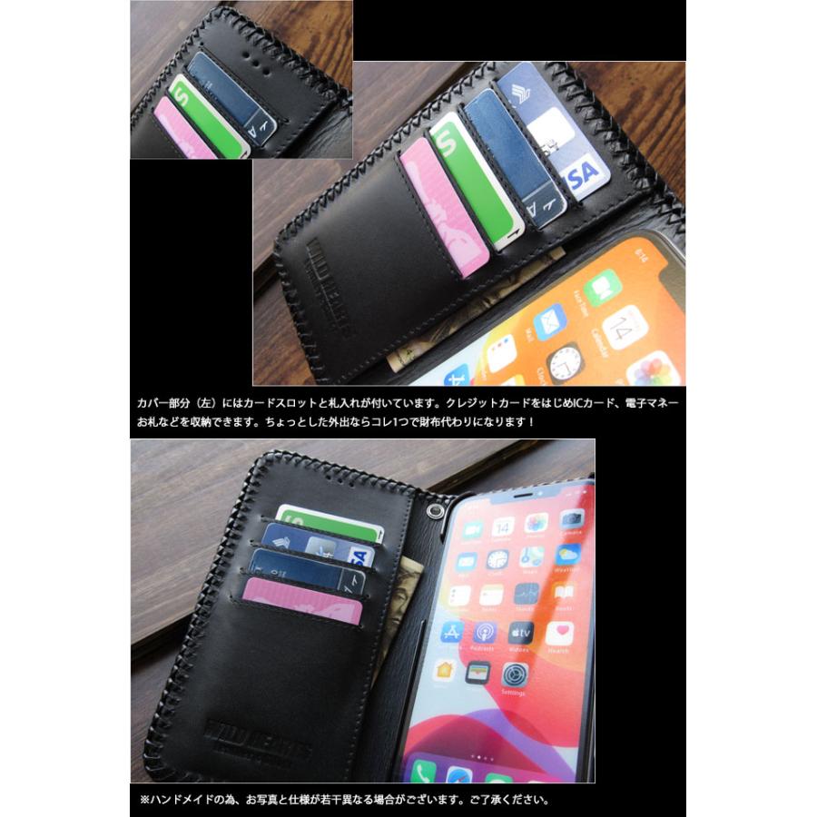 送料無料 在庫処分セール 手帳型 本革 iPhoneケース アイフォン手帳型ケース スマホケース 牛革 スマホカバー ２色  (ID ip4370r90)｜wild-hearts｜09