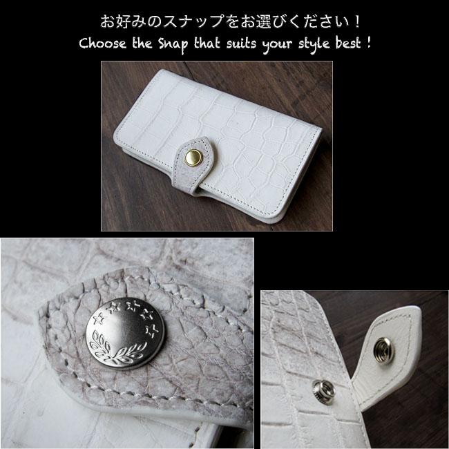 一点モノ商品 ヒマラヤクロコダイル レザー ホワイト iPhone 一点モノ商品 ヒマラヤクロコダイル レザー ホワイト iPhone