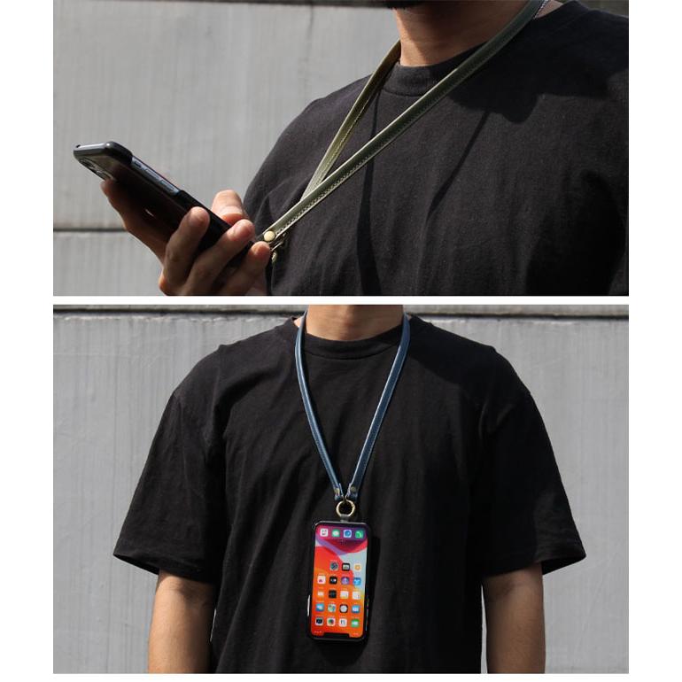 本革 栃木レザー スマホショルダー スマホ用ストラップ ネック