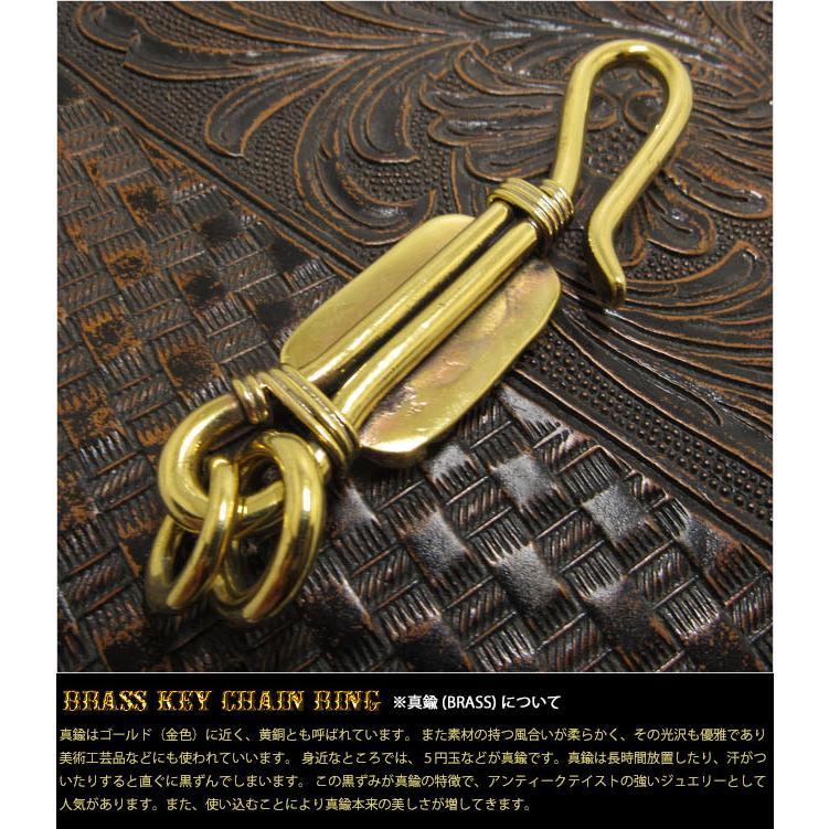 真鍮キーホルダー スカルキーホルダー ドクロ 真鍮製キーホルダー