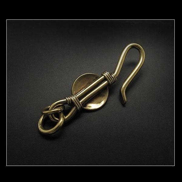 キーホルダー ウォレットチェーンホルダー 真鍮 キーフック