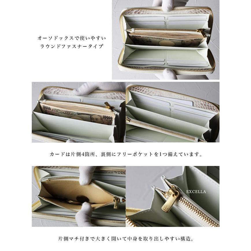 メンズ／レディース ヒマラヤクロコダイル ラウンドファスナー 長財布 ホワイト 白 ワニ革 ウォレット (ID lw400)za022の画像