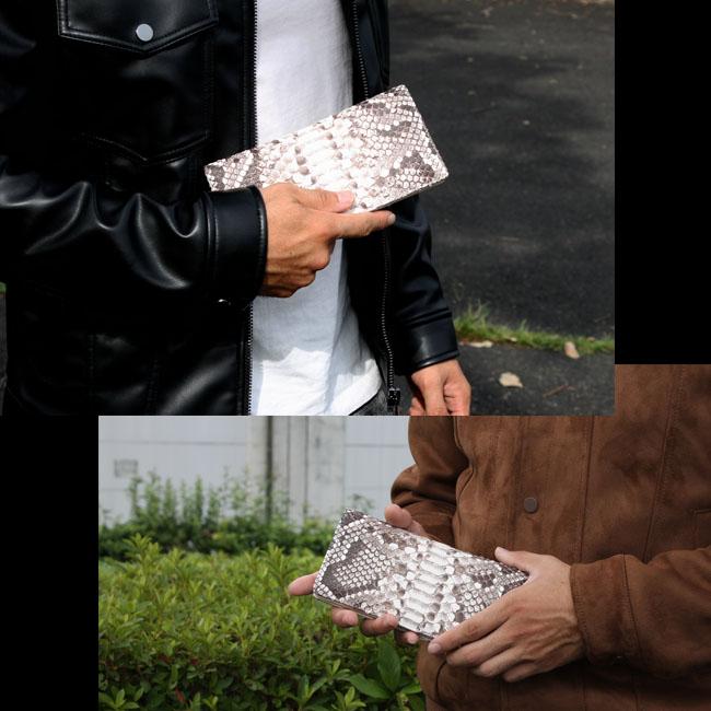 SIAMNESS シャムネス パイソン 蛇革 モラレスパイソン 二つ折り長財布