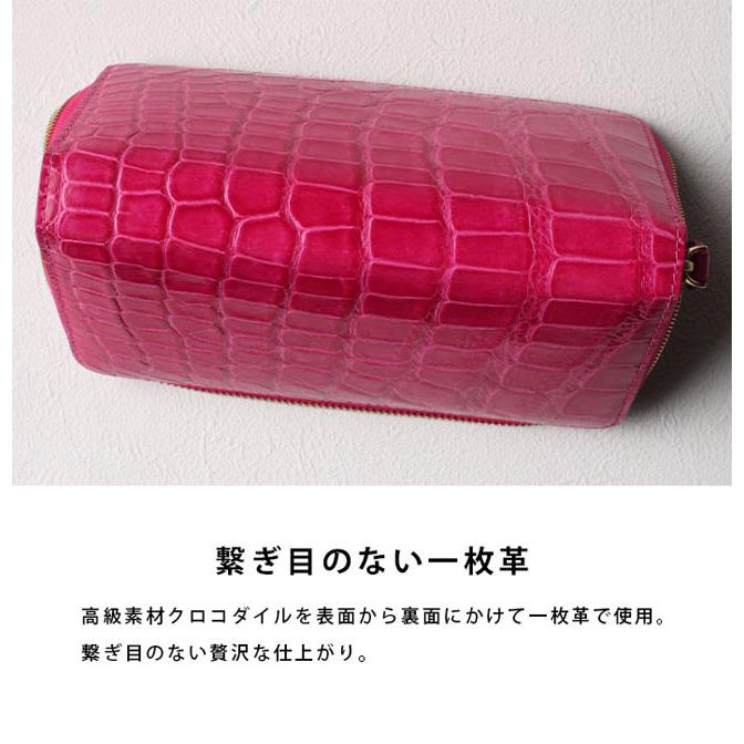 在庫処分】クロコダイル 長財布 ラウンドファスナー ロングウォレット