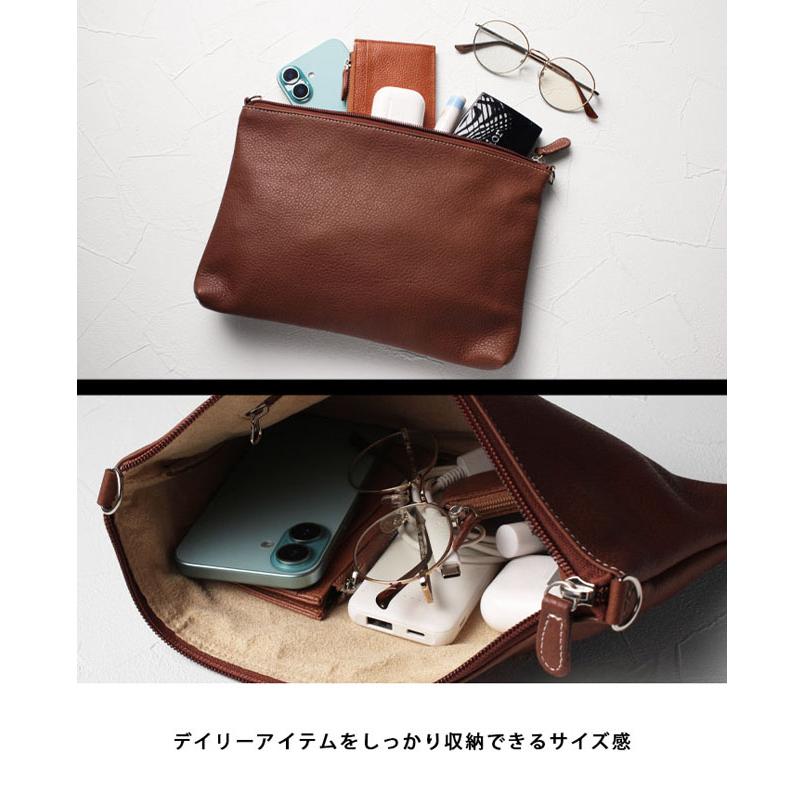 XLサイズ 本革 ポーチ 小物入れ 6色 レザー 牛革 クラッチバッグ