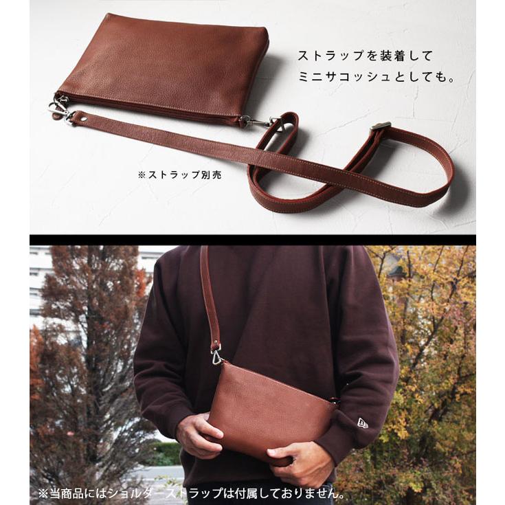 XLサイズ 本革 ポーチ 小物入れ 6色 レザー 牛革 クラッチバッグ