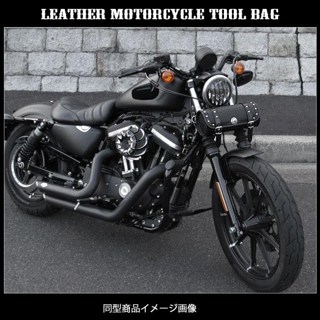 本革 ツールバッグ フォークバッグ スタッズ&コンチョ付き レザー