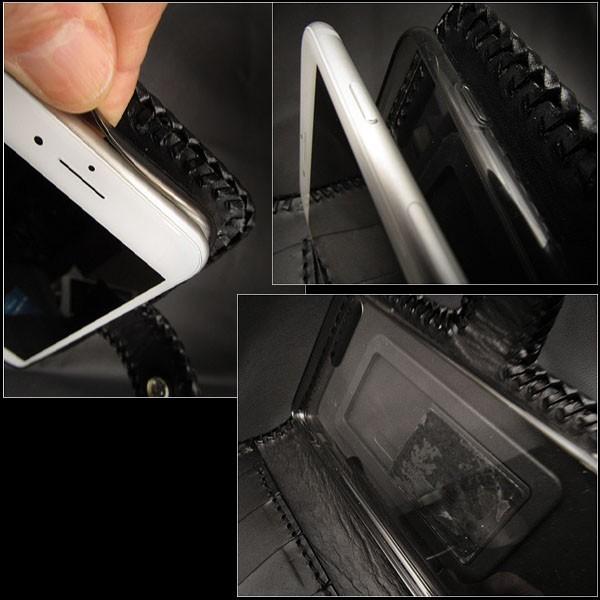 レザースマホケース 多機種対応 スティングレイ/エイ革 手帳型 レザースマホケース 多機種対応 スティングレイ/エイ革 手帳型