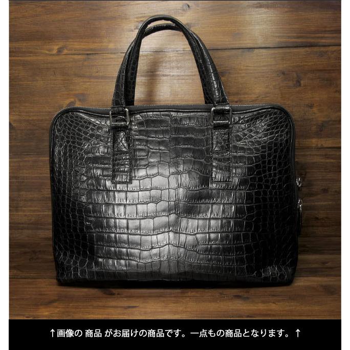 冴*獠様 値下　リアルクロコダイルレザー ビジネスバッグ シャムネス ビジネスバッグ レザー ワニ革／クロコダイルPCバッグ 13