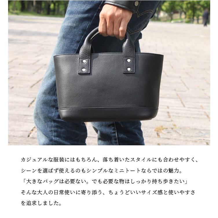 Lサイズ ミニトートバッグ ミニ 小さめ本革 メンズ 本革 小さい