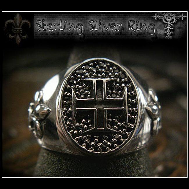 メンズ シルバーリング 指輪 シルバー925 Silver925 十字架 フレア 