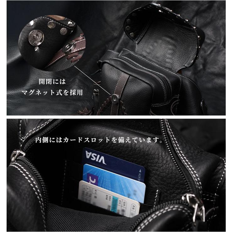 本革 レザー ウエストバッグ ヒップバッグ ライダーバッグ ウエスト