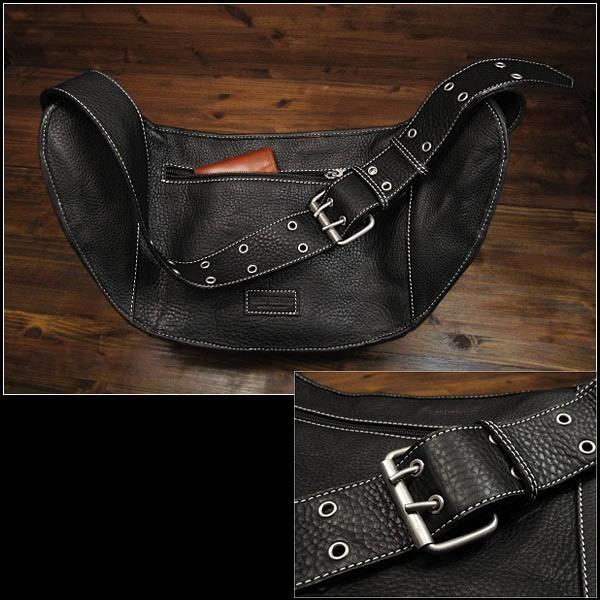 レザーウエストバッグ ヒップバッグ 本革 バイカーツーリングバッグ