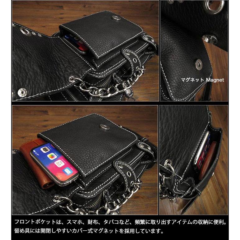 レザー ウエストバッグ レッグポーチ レッグバッグ ヒップバッグ
