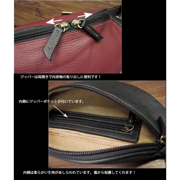 メンズ レディース 本革 斜めがけバッグ ボディバッグ ショルダー