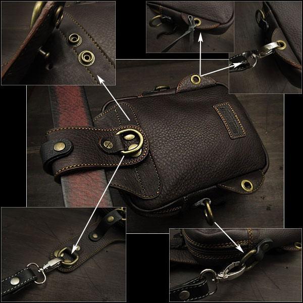 レザー ウエストポーチ メディスンバッグ ウエストバッグ ヒップバッグ