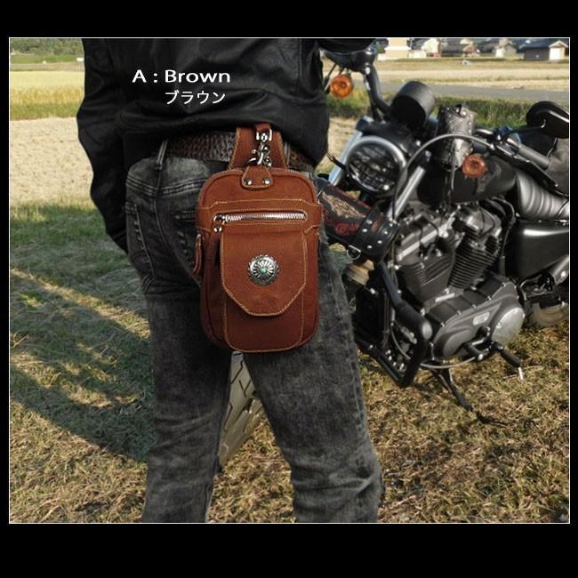 メンズ ウエストポーチ ヒップバッグ ウエストバッグ レザー 革