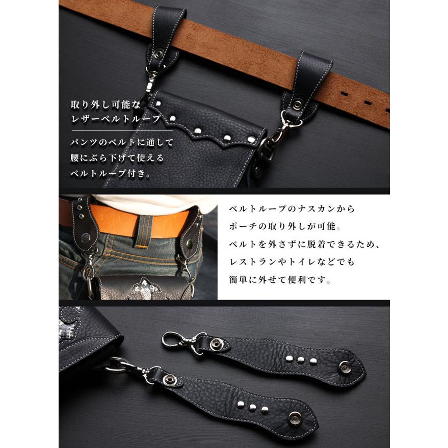 バイカー ファッション ベルトポーチ メディスンバッグ メンズ