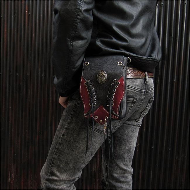 レザー ウエストポーチ ヒップポーチ／バッグ ベルトポーチ 本革