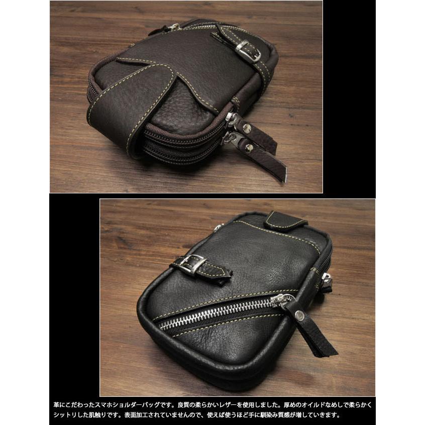スマホショルダー スマホポーチ スマホポシェット 本革 斜めがけ