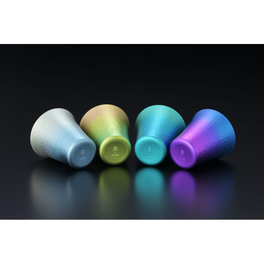 IDEA SEKIKAWA 鎚 チタンぐい呑み 〔 オーロラ 〕 アイデア セキカワ