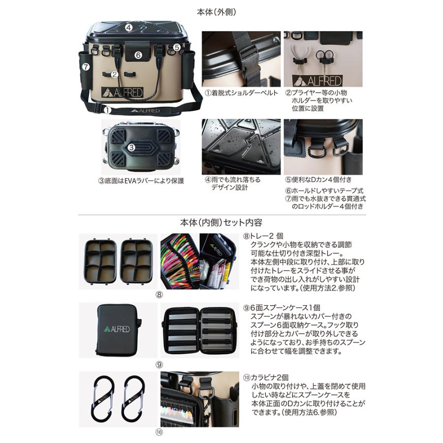 アルフレッド オールインワンタックルボックス【ブラック】（ALFRED