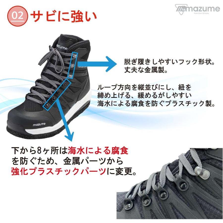 mazume フェルトスパイクシューズ ウェーディングシューズ 