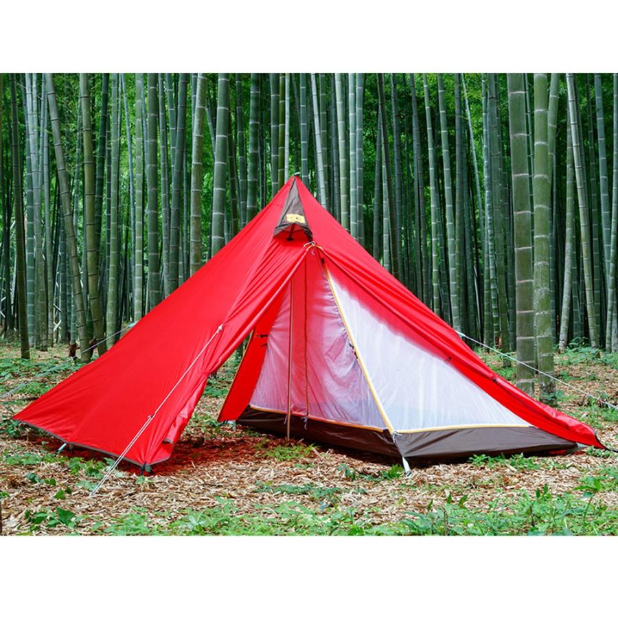 【廃番特価】テンマクデザイン　パンダ レッド【ワンポールテント】（CAMPANDA×tent-Mark DESIGNS）｜wild1｜02