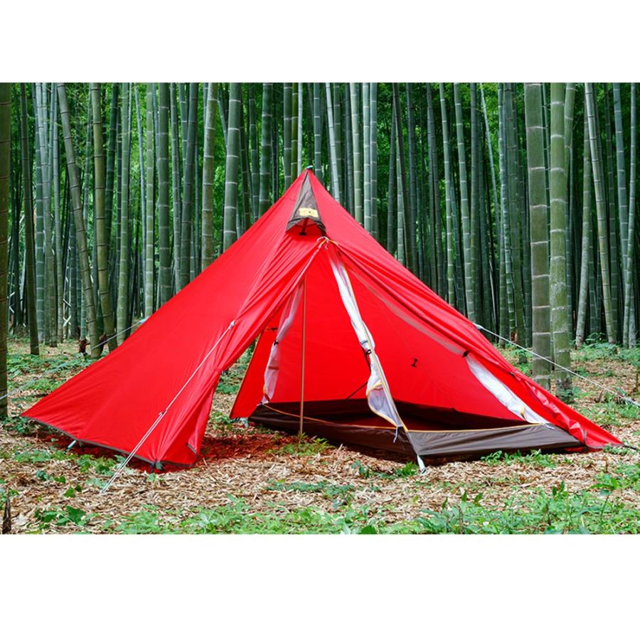 【廃番特価】テンマクデザイン　パンダ レッド【ワンポールテント】（CAMPANDA×tent-Mark DESIGNS）｜wild1｜04