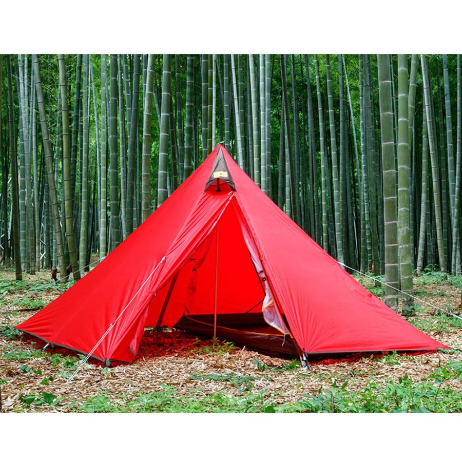 【廃番特価】テンマクデザイン　パンダ レッド【ワンポールテント】（CAMPANDA×tent-Mark DESIGNS）｜wild1｜05