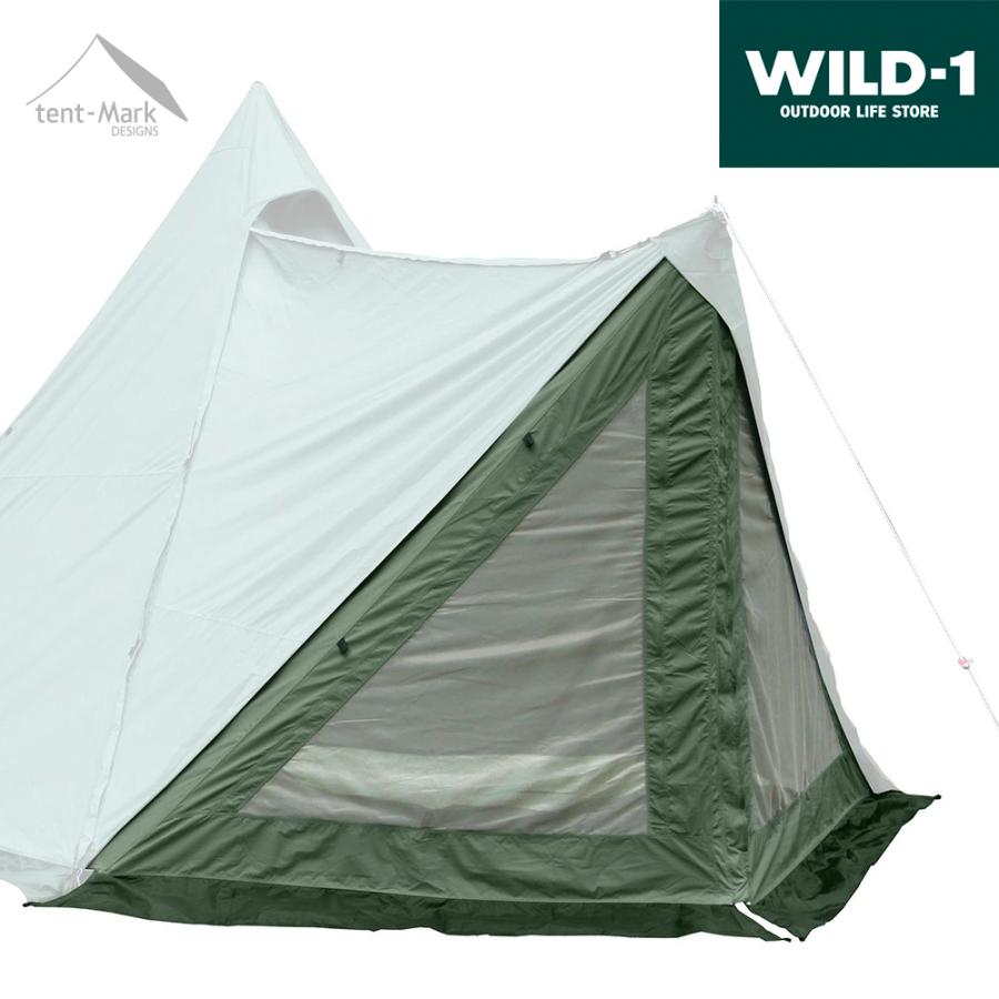 テンマクデザイン　サーカスTC DX専用 窓付きフロントフラップ【ダックグリーン】（tent-Mark DESIGNS）【オプション品】｜wild1