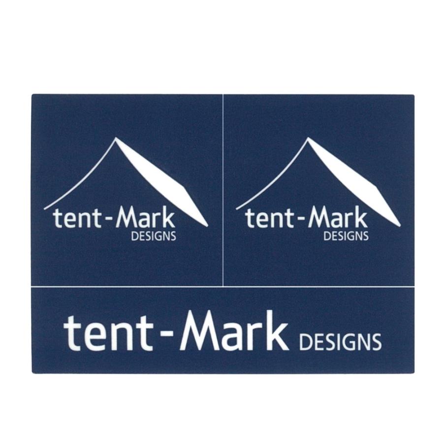 テンマクデザイン　ロゴステッカー3枚組【ネイビー】（tent-Mark DESIGNS）｜wild1