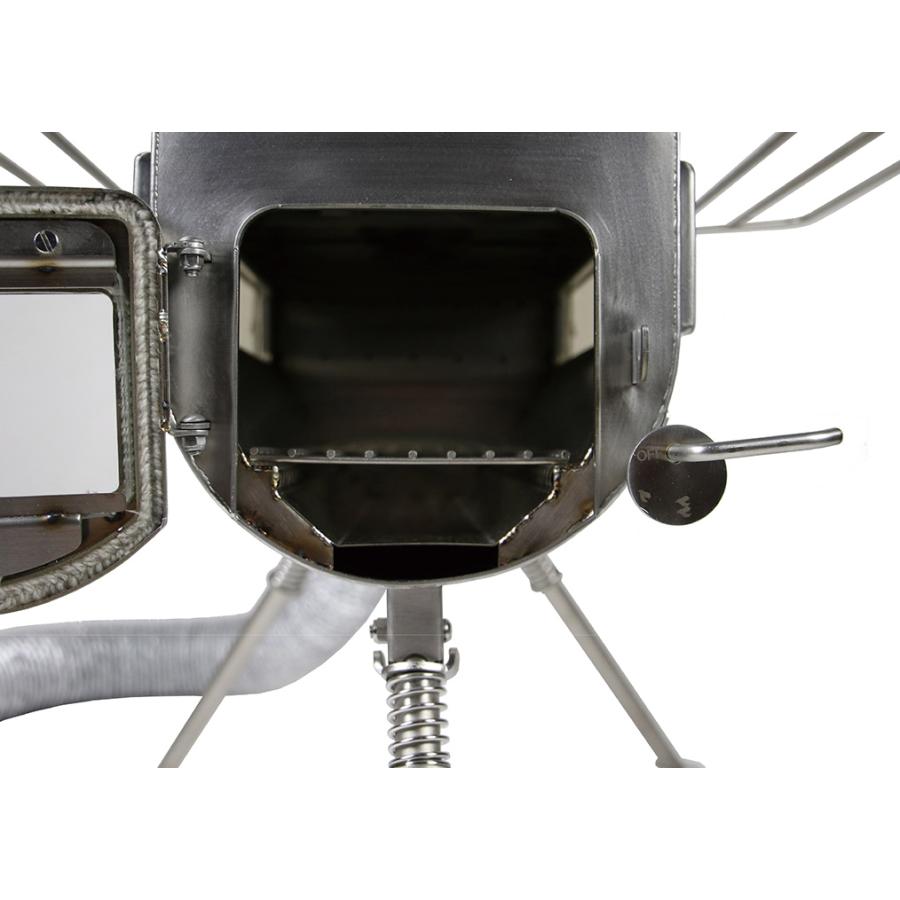 テンマクデザイン　ウッドストーブmサイドビュー ウッドストーブサイドヴューMサイズ ケース付き2点セット｜tent