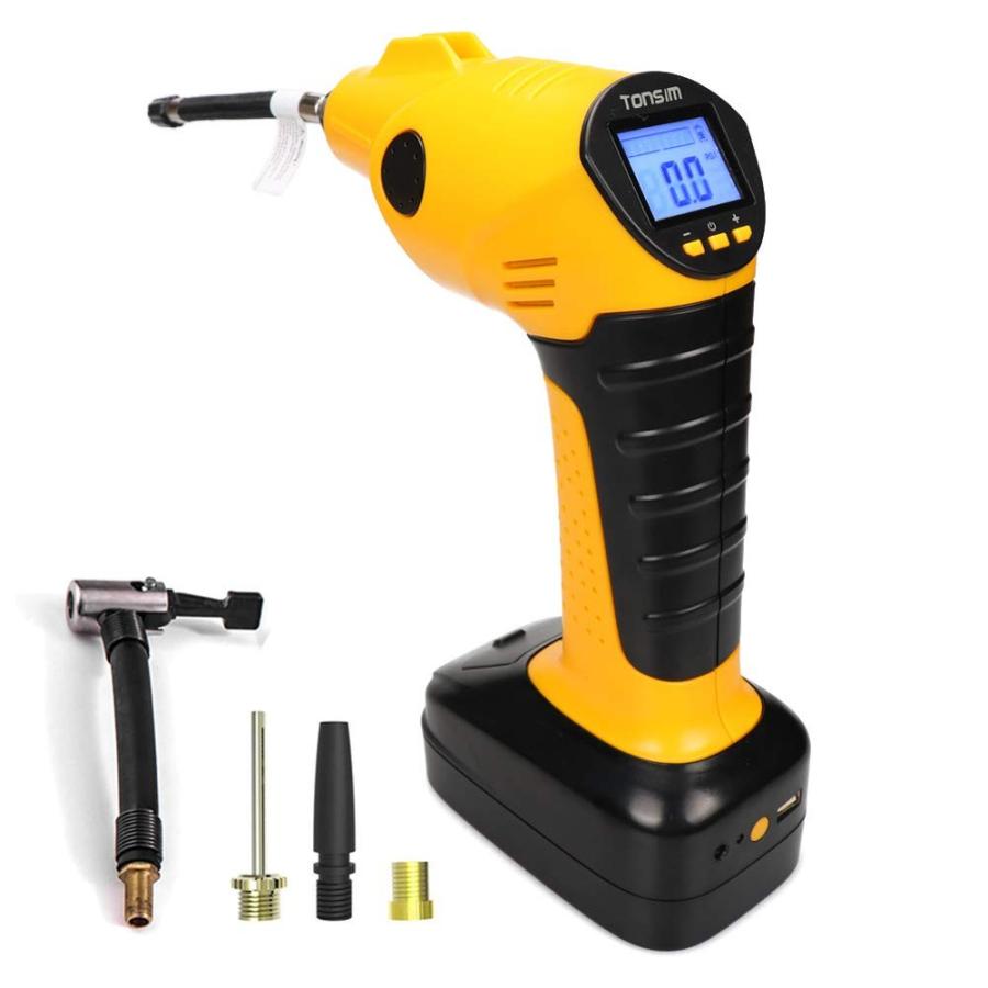 電動エアコンプレッサー 車用空気入れ プロ コードレス式 充電式 タイヤ検索 自動に停止機能 スマート検測 コンパクト 緊急応用 自動車 自 Apaproduction Fr