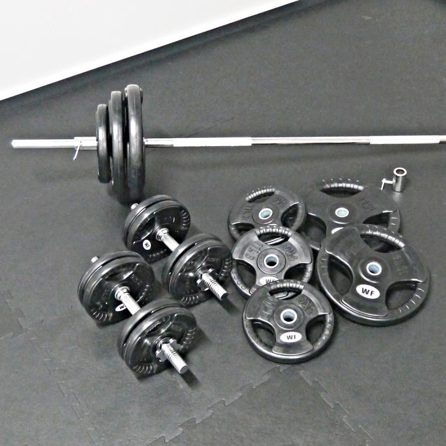 WILD FIT トレーニングジムセット 黒ラバー 100kg / 筋トレ WILD FIT トレーニングジムセット 黒ラバー 100kg / 筋トレ