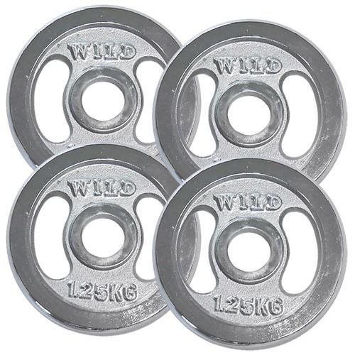 WILD FIT（ワイルドフィット） クローム プレート 1.25kg (4枚) 《返品