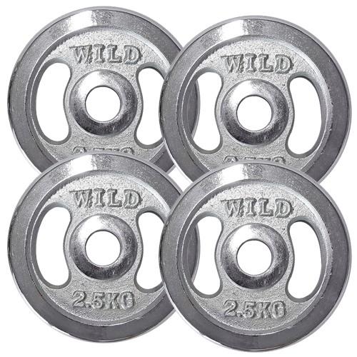 WILD FIT（ワイルドフィット） クローム プレート 2.5kg (4枚) 《返品 