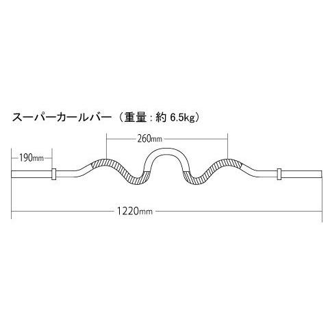 Φ28 スーパーカールバー (カラーなし) / EZバー 筋トレ トレーニング器具 ダンベル バーベル ベンチプレス｜wildfit｜02