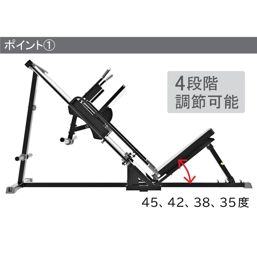 【訳あり品】 ハックスクワットレッグプレス / トレーニング器具 ジム 自宅 業務用 トレーニングベンチ スクワット レッグプレス ワイルドフィット 【J2356381672】(85800円)