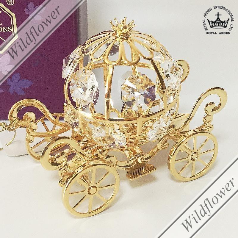 スワロフスキー 馬車 オーナメント ゴールド オブジェ ロイヤルアーデン Swarovski クリスタル 薔薇雑貨 かわいい雑貨のワイルドフラワー Object082 薔薇雑貨wildflower 通販 Yahoo ショッピング