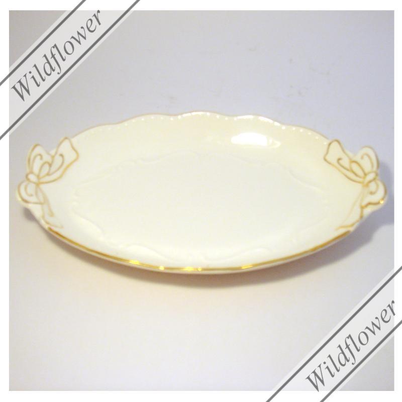 リボンプレート 皿 B&Bプレート 19.5cm/薔薇雑貨,猫雑貨,かわいい雑貨