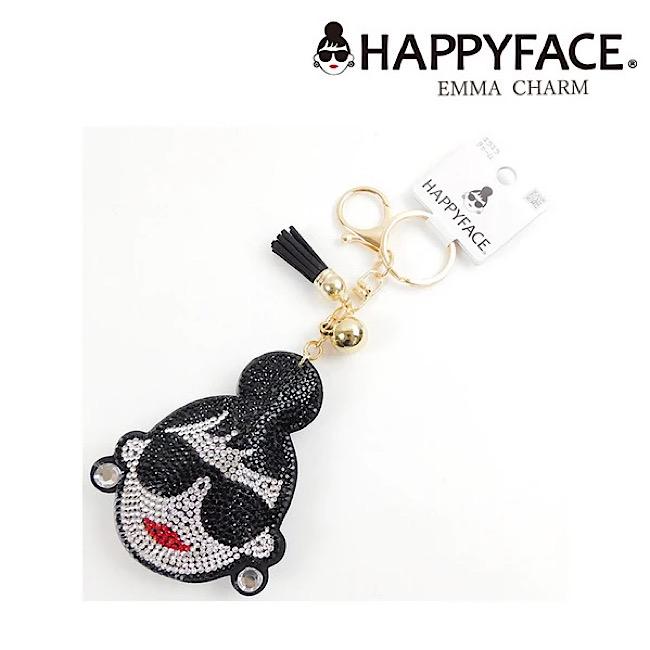 HAPPY FACE EMMA キラキラ バッグチャーム bag キーホルダー