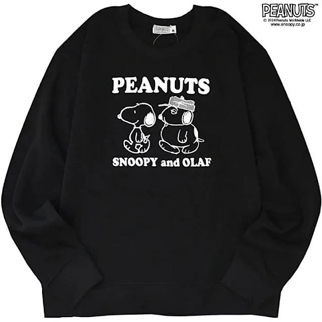 Snoopy 長袖 長ズボン 上下 セット ルームウェア 部屋着 裏起毛 オラフ